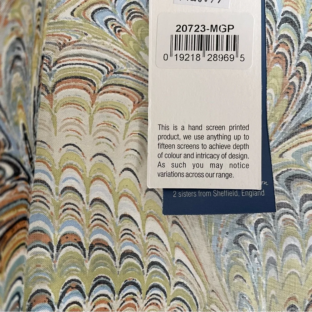 One Hundred Stars Long Kimono Marbled Green - Picture 7 of 8